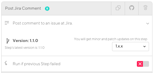Post Jira Comment step in Bitrise workflow