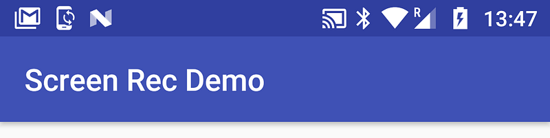 Cast icon in status bar